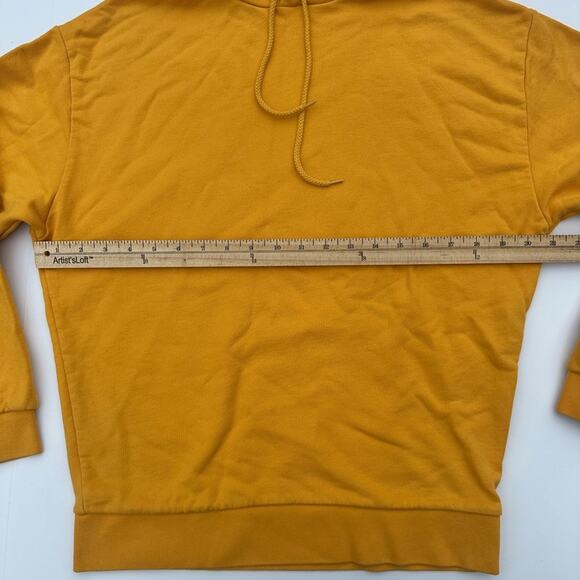 ASOS Mens Hooded Sweatshirt In Mustard Yellow Size XXS Hoodie Teen Basic Skater - Picture 6 of 7